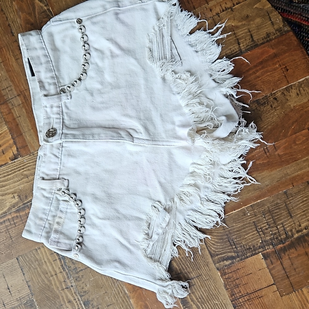 Pastel tie die UNIF studded Shorts